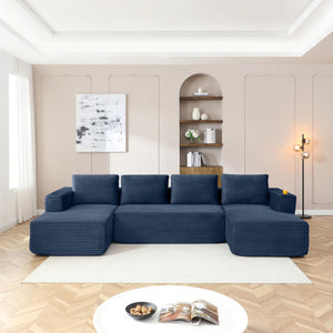 U-Shaped Modular Sectional Sofa with Chaise Lounge