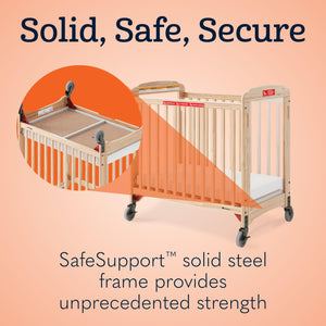 Infant Evacuation Daycare Crib with Clearview Panels & Foam Mattress