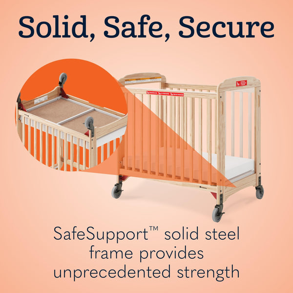 Infant Evacuation Daycare Crib with Clearview Panels & Foam Mattress