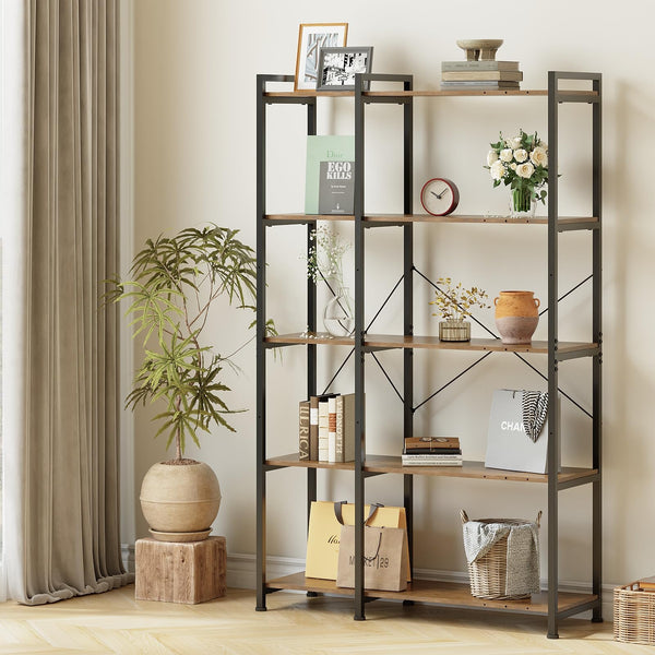 5-Tier Deformable Corner Bookshelf