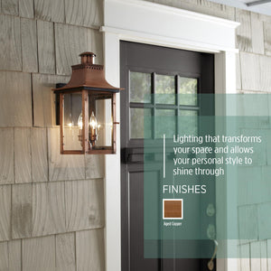 Aged Copper Outdoor Wall Lantern 2-Light