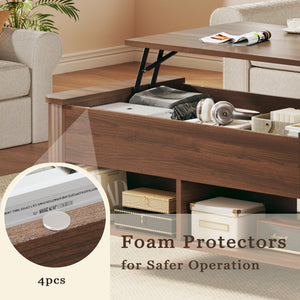 Lift-Top Coffee Table with Hidden Storage