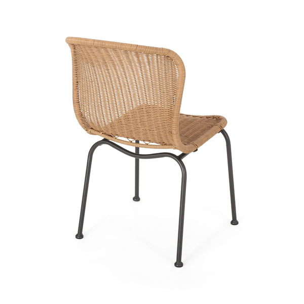 Outdoor Wicker Dining Chairs Set of 2