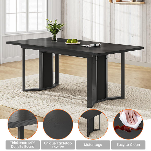 Extendable Dining Table Set with Cushioned Chairs | Seats 4–6