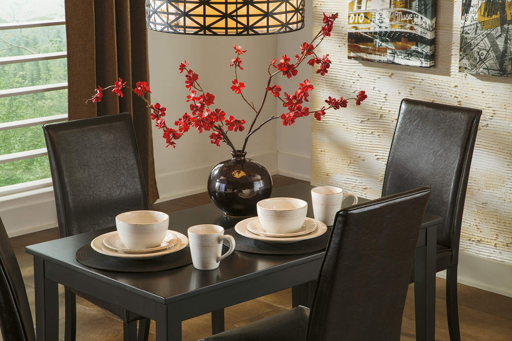 Almost Black Rectangular Dining Table – Seats 6, Wood & Veneer