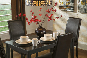 Almost Black Rectangular Dining Table – Seats 6, Wood & Veneer