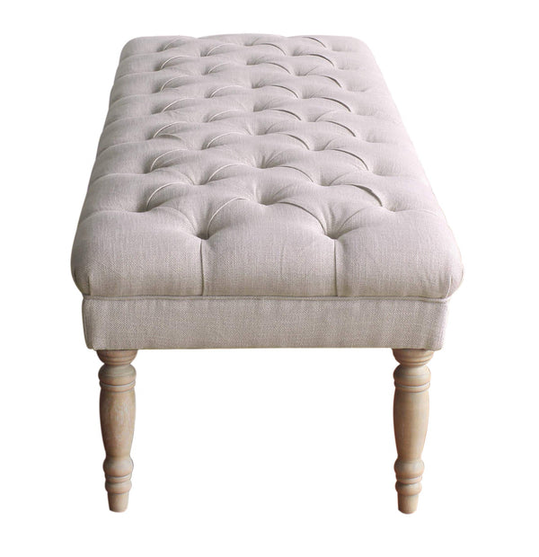 Large Tufted Upholstered Bench
