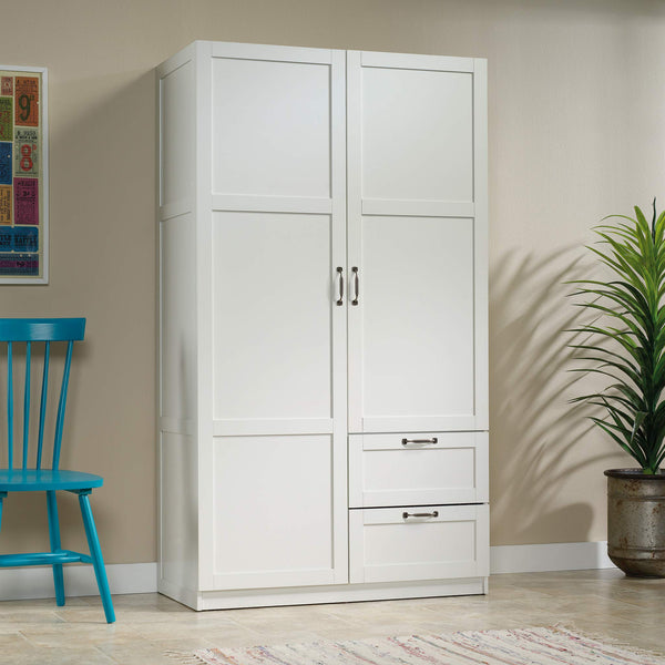 Multipurpose Armoire Wardrobe Storage Cabinet with Drawers & Hanging Rail