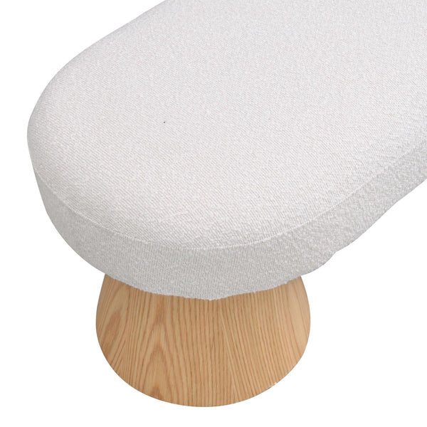 Upholstered Boucle Dining Bench
