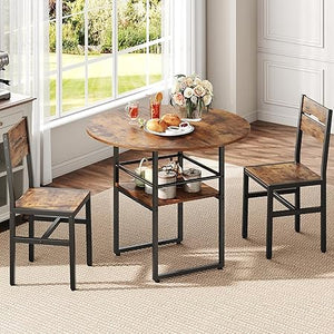 Round Dining Table Set with 4 Chairs – 5-Piece Kitchen Dining Set