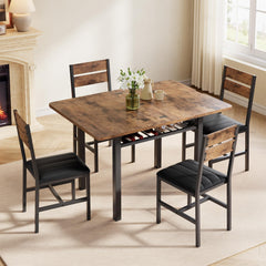 Extendable Dining Table Set for 4