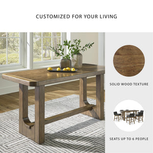 Counter Height Dining Table – Dark Brown
