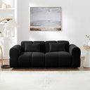 Modern 3-Seater Loveseat Sofa with Lambswool Upholstery
