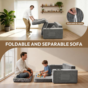 Convertible Loveseat Sofa Bed with Cup Holders