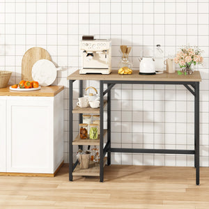 Bar Table with 3 Storage Shelves