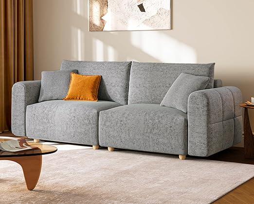 91" Chenille Sectional Loveseat Sofa