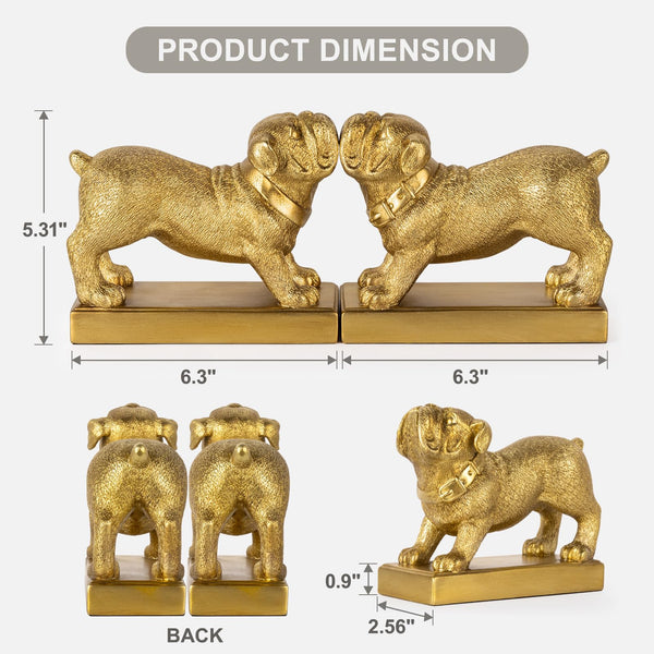 Bulldog Bookends Set of 2