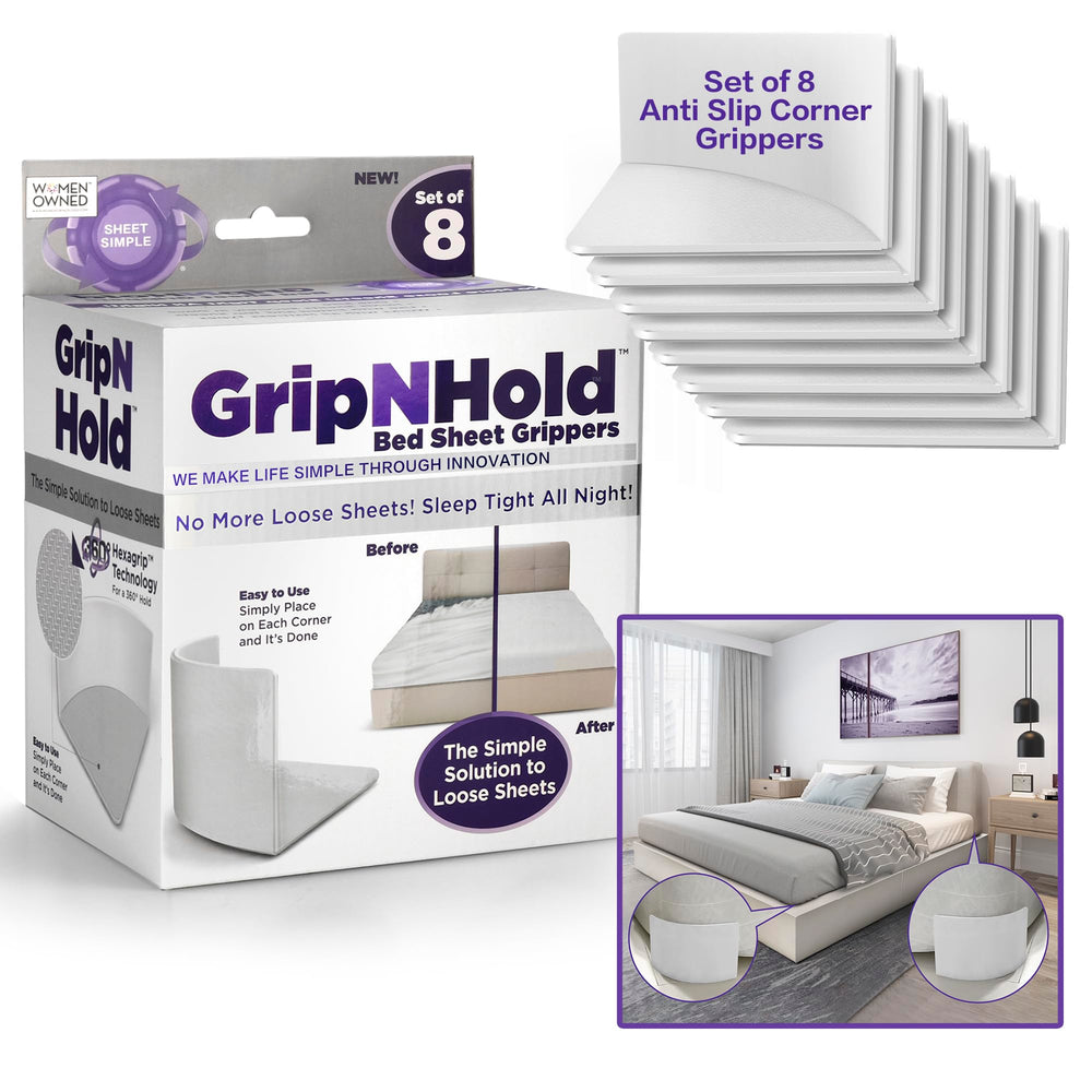 360° Bed Sheet Holder – Non-Slip Sheet Tightener & Corner Gripper