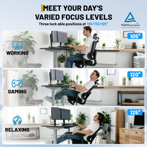 High Back Ergonomic Mesh Office Chair – 400 lbs, 4D Flip-Up Arms, Adjustable Lumbar & Headrest
