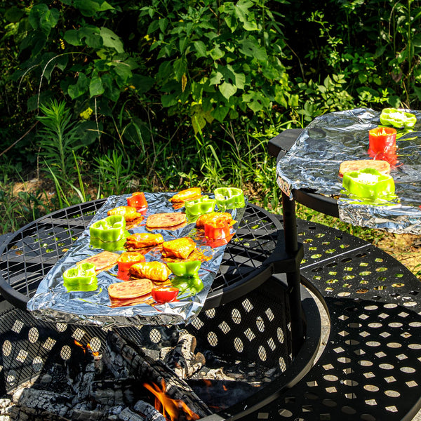 3-in-1 Wood Burning Fire Pit with Grill, Lid & Poker