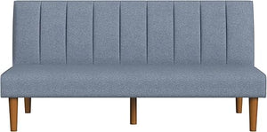 Convertible Futon Sofa Bed – Gray Woven
