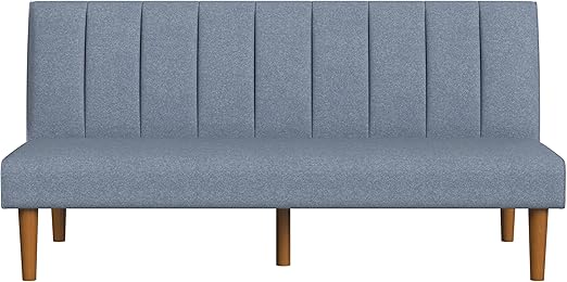 Convertible Futon Sofa Bed – Gray Woven