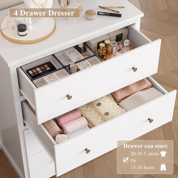 4-Drawer Dresser Chest of Drawers