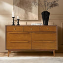 7-Drawer Mid-Century Modern Dresser, 52" Wide