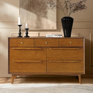 7-Drawer Mid-Century Modern Dresser, 52" Wide