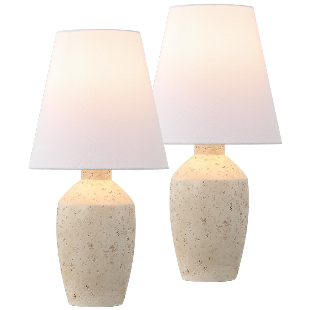 19.25" Modern Matte Ginger Jar Table Lamp Set of 2