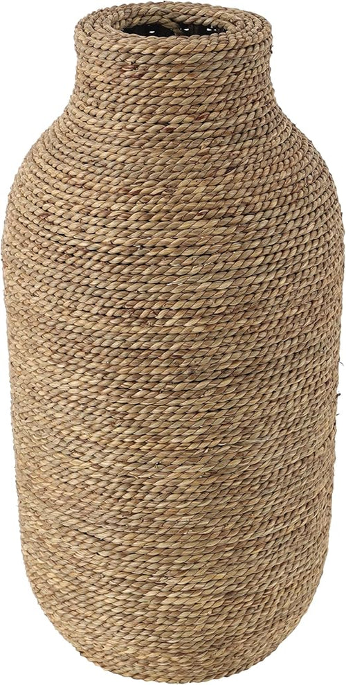 Seagrass Handmade Decorative Vase – Tall Wrapped Centerpiece