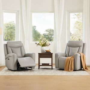 Super Zero-Gravity Power Recliner Chair with Genuine Leather & Dual Motors