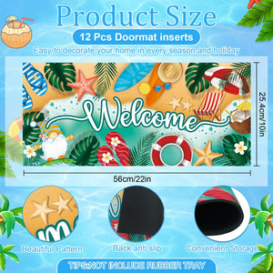 12-Piece Interchangeable Seasonal Doormat Set