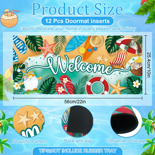 12-Piece Interchangeable Seasonal Doormat Set