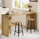 63-Inch Counter Height Bar Table with Louvered Base