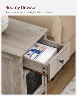 End Table with Charging Station, Drawer & Storage Cabinet