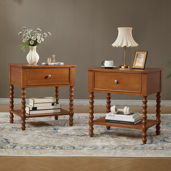 3-Piece Solid Wood California King Bedroom Set with Arched Headboard & Nightstands