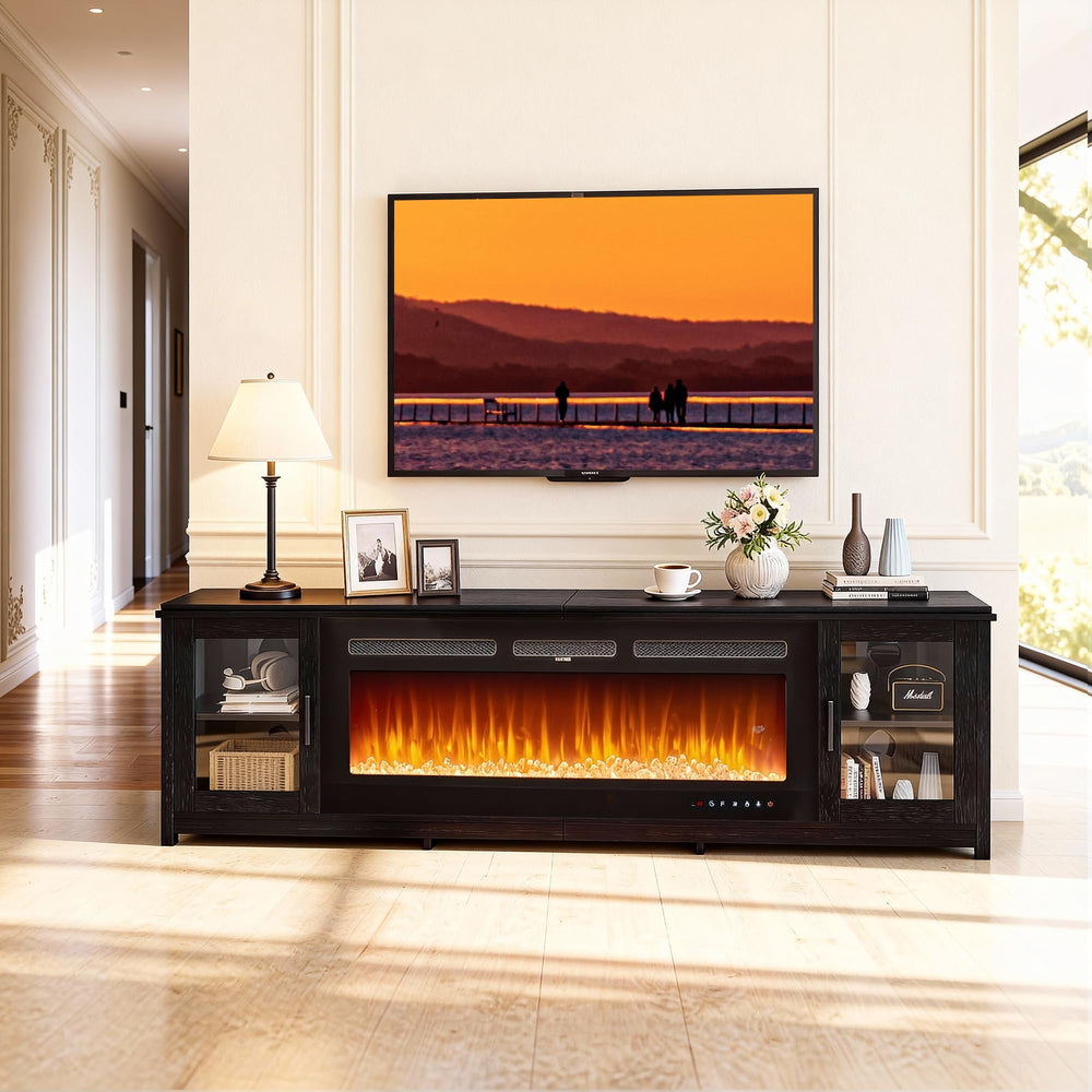Electric Fireplace TV Stand with LED Lights