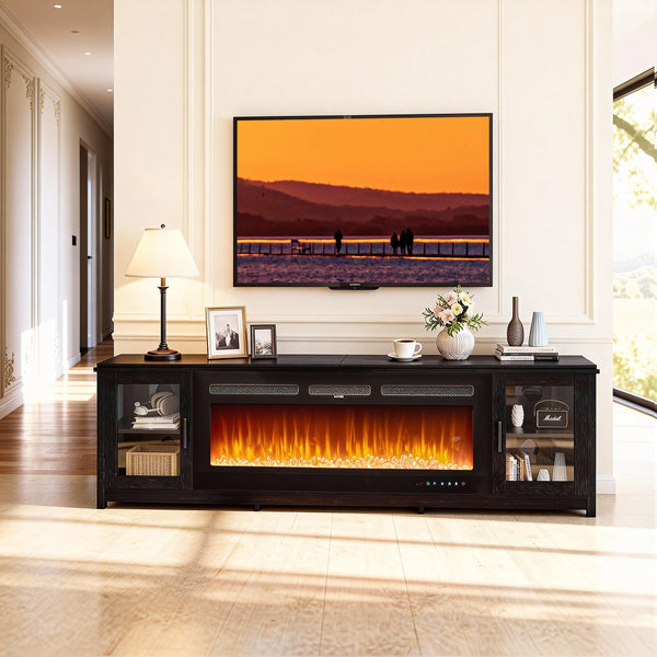 Electric Fireplace TV Stand with LED Lights