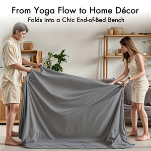 Convertible Yoga Chaise Lounge Chair with Lumbar Pillow