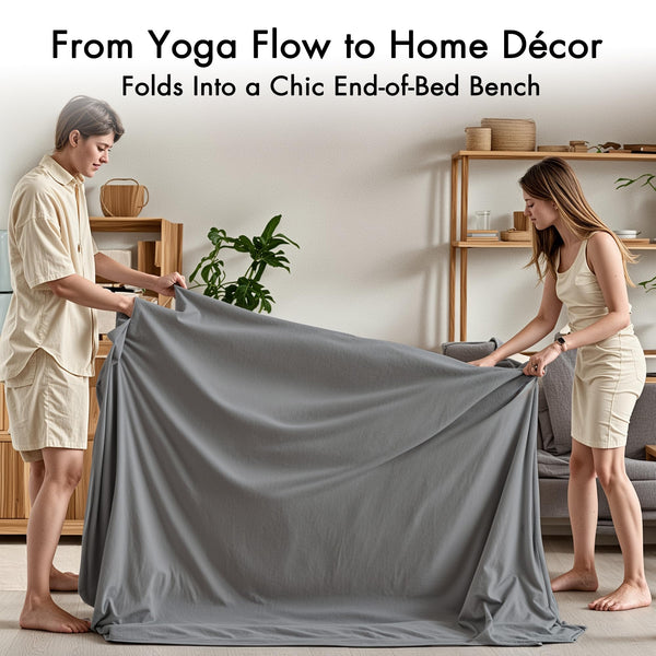 Convertible Yoga Chaise Lounge Chair with Lumbar Pillow
