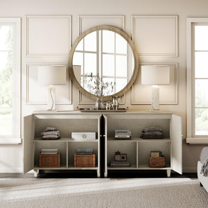 Extra Wide 6-Drawer Dresser with 4 Doors & Storage Compartments