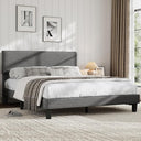 Upholstered Bed Frame with Diamond Quilted Headboard