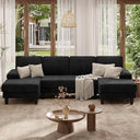 110" U-Shaped Sectional Sofa with Double Chaise