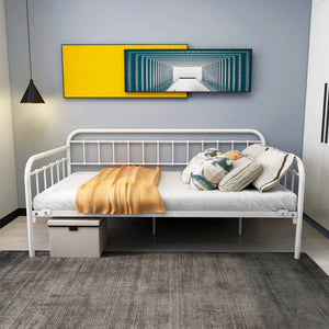 Metal Daybed Frame Twin Size – Heavy Duty Slats, Sofa Bed Platform