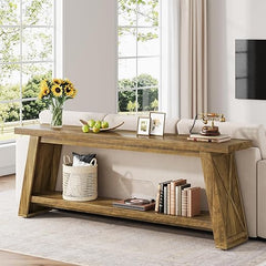 70.87-Inch 2-Tier Console Table for Entryway