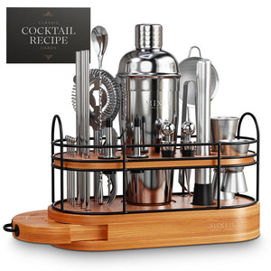 22-Piece Cocktail Shaker & Bartender Kit with Stand