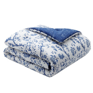 Queen Comforter Set – 7-Piece Reversible Cotton Bedding
