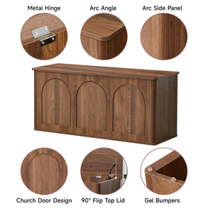 Lift-Top Storage Bench with Hidden Compartment