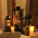 Stainless Steel Outdoor Indoor Candle Lanterns Set of 3